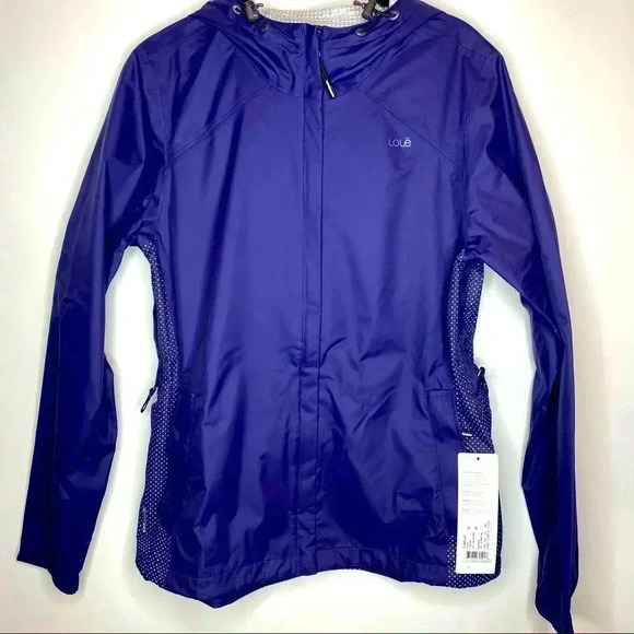 NWT Lole Cumulus Waterproof Jacket M Purple w/Dots - Picture 1 of 9